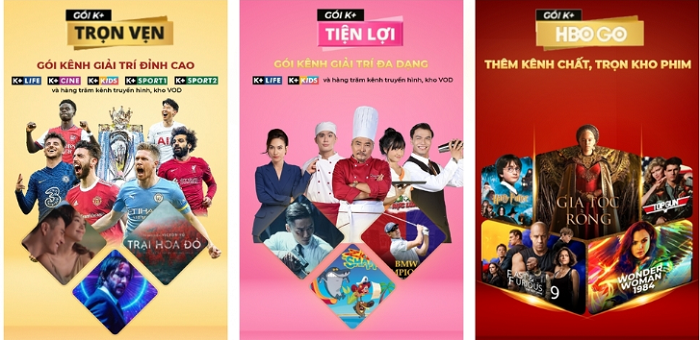 Gói cước K+ FPT đa dạng kênh truyền hình để người dùng chọn