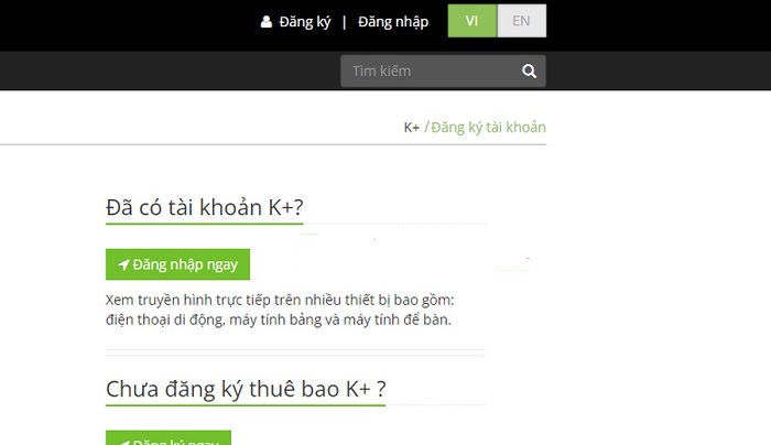 Hướng dẫn chi tiết cách đăng ký tài khoản K+ miễn phí